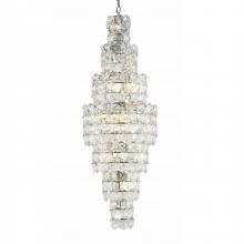 Bethel International GL340C24CH-1 - 28-Light Chrome Chandelier With Clear Hanging Crystals